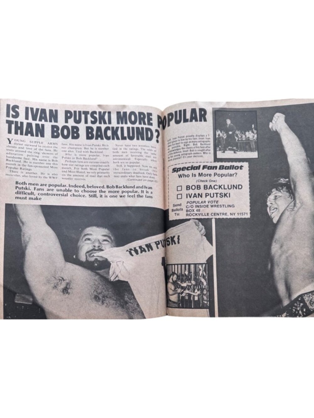 Inside Wrestling Victory Sports Putski Backlund Heenan Snuka Patera Nov 1979 WWF - Picture 6 of 12
